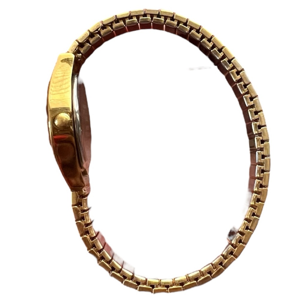 Vtg. Armitron Watch Gold Tone Black Oval Dial Stretchy Band🦎🌵 - Picture 11 of 12